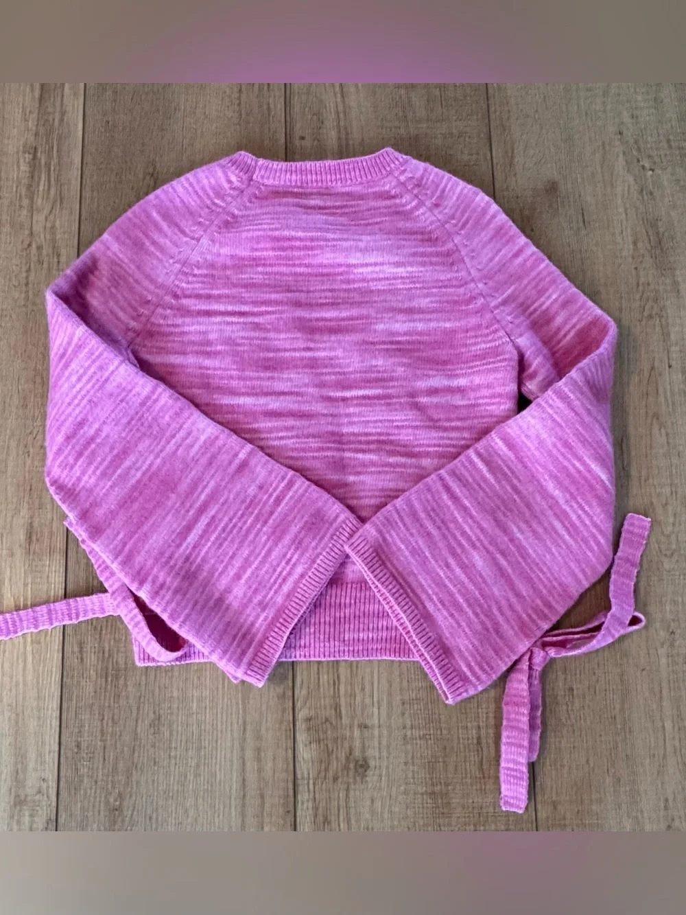 J.Crew Collection Pink Alpaca Tie Bell Sleeve Sweater XS